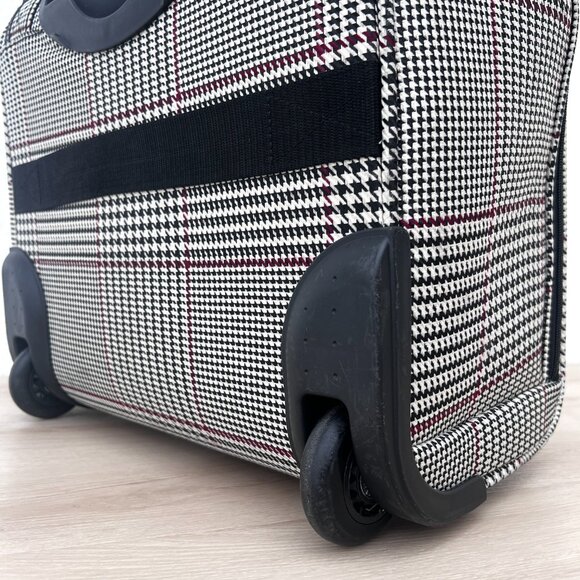 London Fog Under the Seat Carryon Sheffield Roller Bag 15IN Houndstooth #1470 - Picture 11 of 16